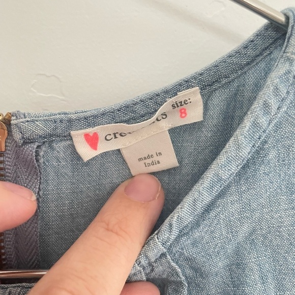 Crewcuts Unicorn Chambray Dress Ruffle Bottom NWOT SIZE 8 size 10 - Picture 7 of 12